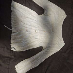 Elegant Women's Blouse in Light Gray